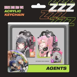 Zenless Zone Zero Toys Acrylic Charm Keychain ZZZ Back to Back Keychains- Agents - Proxy