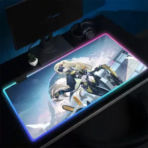 Trigger ZZZ Mouse Pad Anime Gaming Mouse Pad LED Table Pads Backlit Rubber Desktop XXL RGB Desk Mats