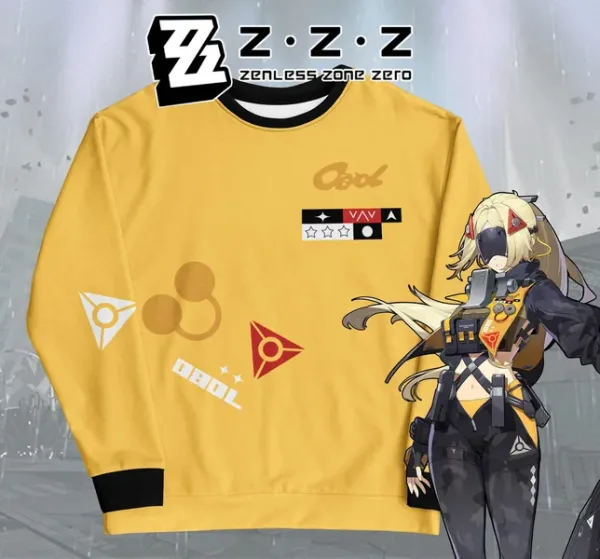 Zenless Zone Zero Trigger Light Sweatshirt, ZZZ Graphic Sweater, Anime Gaming Merch, Gacha Gaming, Zenless Fan apparel, Unisex