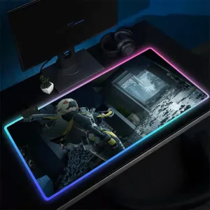 Trigger ZZZ Mouse Pad Anime Gaming Mouse Pad LED Table Pads Backlit Rubber Desktop XXL RGB Desk Mats