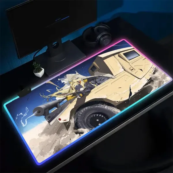 Trigger ZZZ Mouse Pad Anime Gaming Mouse Pad LED Table Pads Backlit Rubber Desktop XXL RGB Desk Mats