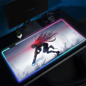 Trigger ZZZ Mouse Pad Anime Gaming Mouse Pad LED Table Pads Backlit Rubber Desktop XXL RGB Desk Mats