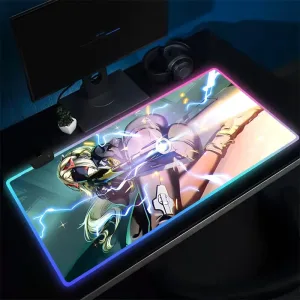Trigger ZZZ Mouse Pad Anime Gaming Mouse Pad LED Table Pads Backlit Rubber Desktop XXL RGB Desk Mats