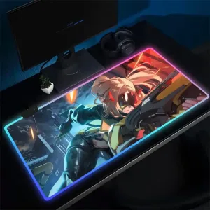 Trigger ZZZ Mouse Pad Anime Gaming Mouse Pad LED Table Pads Backlit Rubber Desktop XXL RGB Desk Mats
