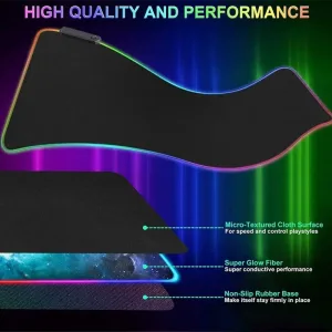 Trigger ZZZ Mouse Pad Anime Gaming Mouse Pad LED Table Pads Backlit Rubber Desktop XXL RGB Desk Mats