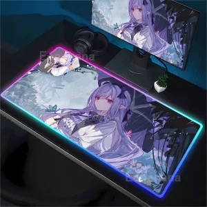 Vivian Zenless zone zero ZZZ RGB Mouse Pad Anime Game Mousepad LED Table Pad Backlit Rubber Desktop offices emit light Desk Mat