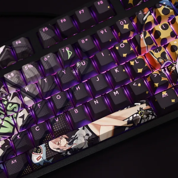 Zenless Zone Zero Toys Tsukishiro Yanagi Keycap Game Character & Tsukishiro Yanagi Display Keyboard ZZZ 108 Keycap