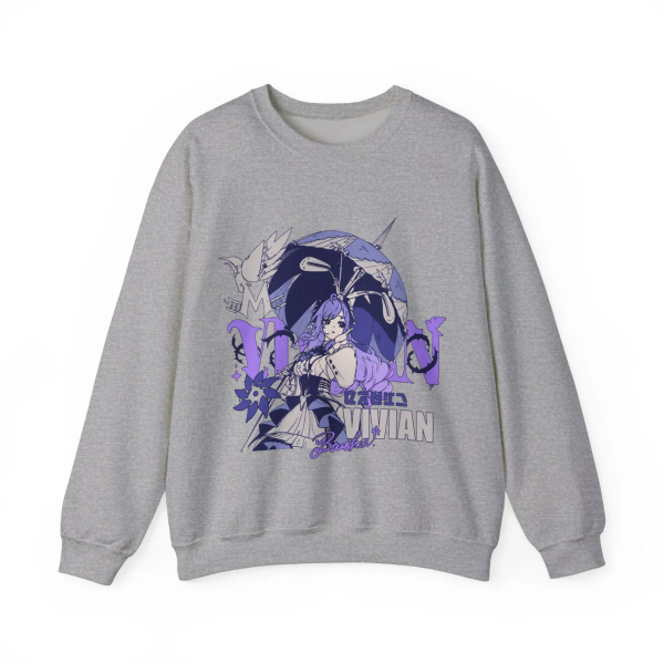 Vivian Banshee ZZZ Vintage Aesthetic Streetwear Crewneck Sweater Zenless Zone Zero Manga Subtle | Graphic Cozy Heavy Blend Unisex Sweatshirt — image 8