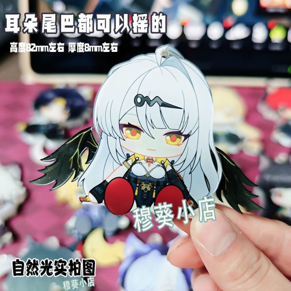 Zenless Zone Zero Cute Character Style Tail Can Shake Keychain