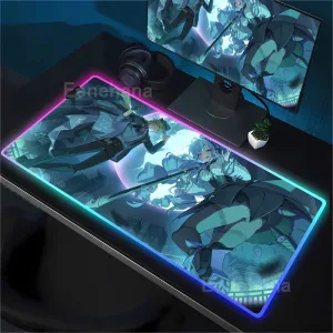 Vivian Zenless zone zero ZZZ RGB Mouse Pad Anime Game Mousepad LED Table Pad Backlit Rubber Desktop offices emit light Desk Mat