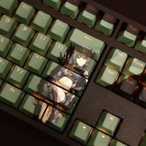Zenless Zone Zero Toys Qingyi Keycap Game Character & Qingyi Display Keyboard ZZZ 108 Keycap
