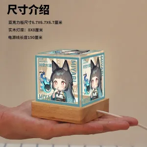 Zenless Zone Zero Hoshimi Miyabi Game Character Acrylic Night Light