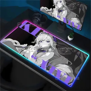 Vivian Zenless zone zero ZZZ RGB Mouse Pad Anime Game Mousepad LED Table Pad Backlit Rubber Desktop offices emit light Desk Mat