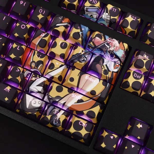 Zenless Zone Zero Toys Tsukishiro Yanagi Keycap Game Character & Tsukishiro Yanagi Display Keyboard ZZZ 108 Keycap