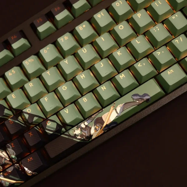 Zenless Zone Zero Toys Qingyi Keycap Game Character & Qingyi Display Keyboard ZZZ 108 Keycap