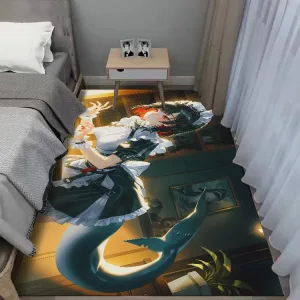 Zenless Zone Zero Ellen Joe Bedroom Bedside Carpet, Game Room E-Sports Large Size Hd Game Carpet