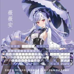 Zenless Zone Zero Toys Vivian Keycap Game Character & Vivian Display Keyboard ZZZ Mockingbird 128 Keycap
