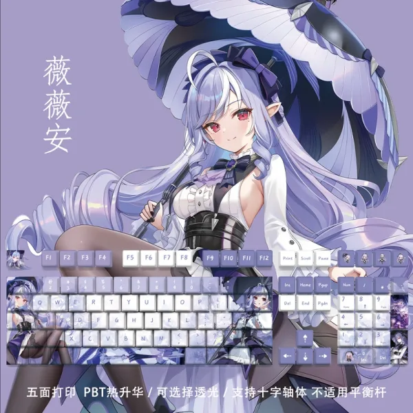 Zenless Zone Zero Toys Vivian Keycap Game Character & Vivian Display Keyboard ZZZ Mockingbird 128 Keycap — image 1