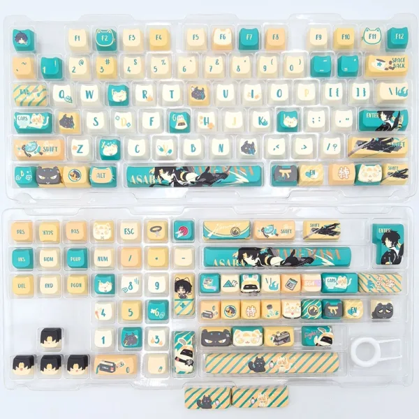 Zenless Zone Zero Toys Asaba Harumasa Keycap Game Character & Asaba Harumasa Display Keyboard ZZZ Mockingbird 140 Keycap