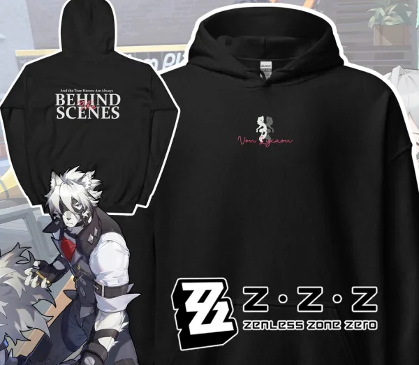 Von Lycaon Zenless Zone Zero Hoodie | ZZZ Victoria Housekeeping | Anime Subtle Apparel | Gacha Gaming | Zenless Fan Merch | Unisex