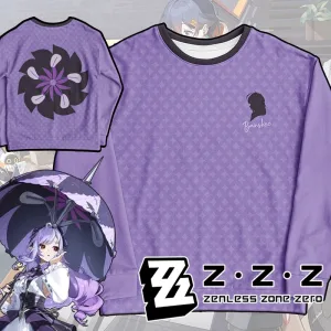 Vivian Zenless Zone Zero Sweatshirt | ZZZ Mockingbird Graphic Sweater | Anime Gaming Merch | Gacha Gaming | Zenless Fan apparel | Unisex