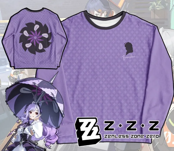 Vivian Zenless Zone Zero Sweatshirt | ZZZ Mockingbird Graphic Sweater | Anime Gaming Merch | Gacha Gaming | Zenless Fan apparel | Unisex
