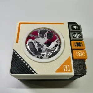 Zenless Zone Zero Badge Display Turntable, ZZZ Record Player, Badge Storage Display Stand