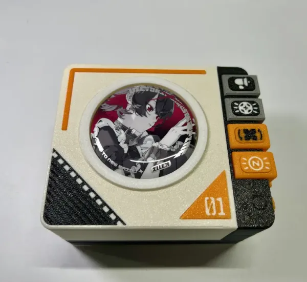 Zenless Zone Zero Badge Display Turntable, ZZZ Record Player, Badge Storage Display Stand