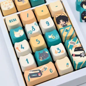 Zenless Zone Zero Toys Asaba Harumasa Keycap Game Character & Asaba Harumasa Display Keyboard ZZZ Mockingbird 140 Keycap