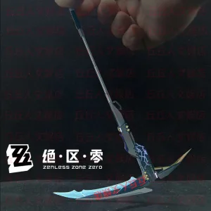 Zenless Zone Zero Hugo Vlad Metal Scythe Weapon Prop Desktop Ornament