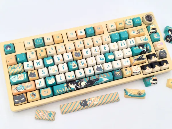 Zenless Zone Zero Toys Asaba Harumasa Keycap Game Character & Asaba Harumasa Display Keyboard ZZZ Mockingbird 140 Keycap