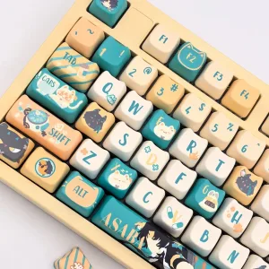 Zenless Zone Zero Toys Asaba Harumasa Keycap Game Character & Asaba Harumasa Display Keyboard ZZZ Mockingbird 140 Keycap