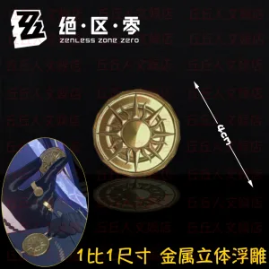 Zenless Zone Zero Hugo Vlad Metal Scythe Weapon Prop Desktop Ornament