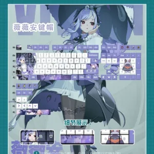 Zenless Zone Zero Toys Vivian Keycap Game Character & Vivian Display Keyboard ZZZ Mockingbird 128 Keycap