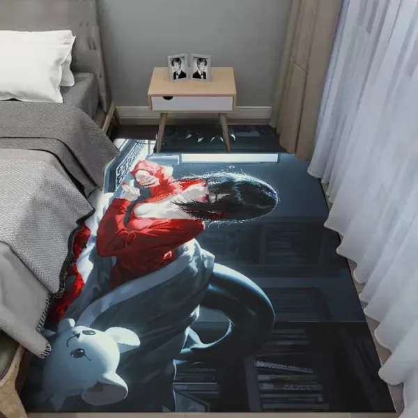 Zenless Zone Zero Ellen Joe Bedroom Bedside Carpet, Game Room E-Sports Large Size Hd Game Carpet
