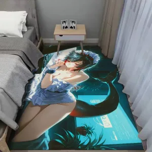 Zenless Zone Zero Ellen Joe Bedroom Bedside Carpet, Game Room E-Sports Large Size Hd Game Carpet