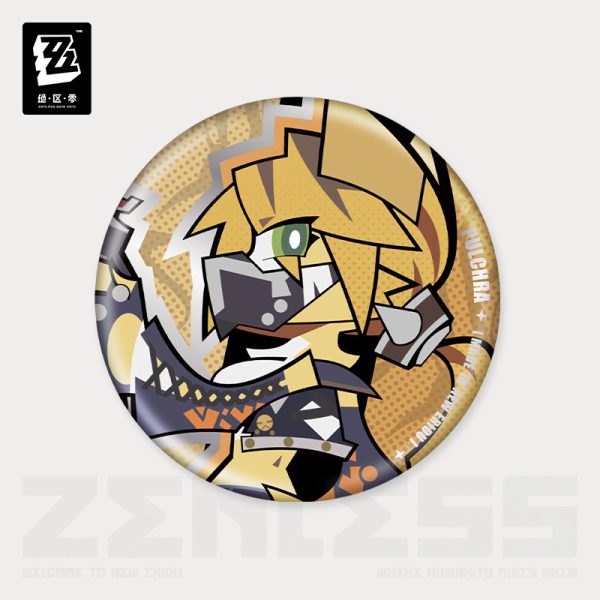 Zenless Zone Zero New Eridu Series Chibi Son of Calydon Tinplate Badge [Official Merchandise]
