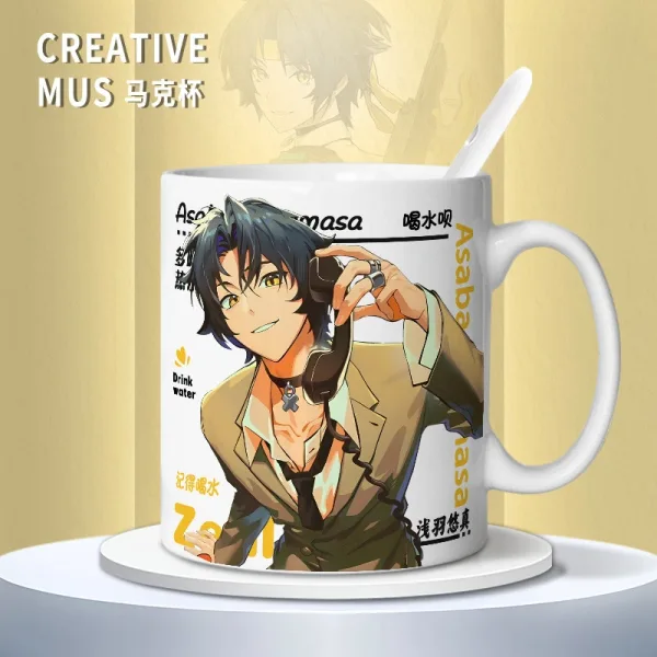 Zenless Zone Zero Asaba Harumasa Mug Cute Student Office Coffee Cup