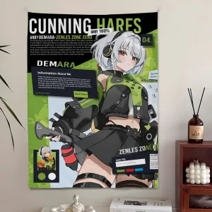 Anby DemaraS Zenless Zone Zero Tapestry Bedroom Living Bar Garden Outdoor Microfiber Festival Decoration Background Art Banner