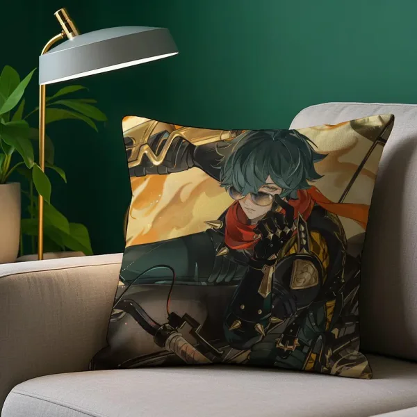 Cool Zenless Zone Zero Lighter Game Pillow Case Plush Fabric Soft Double Sided Print Sofa Cushion Cover Throw Pillow Covers — image 2