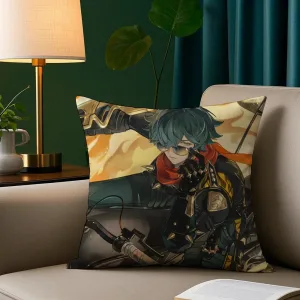 Cool Zenless Zone Zero Lighter Game Pillow Case Plush Fabric Soft Double Sided Print Sofa Cushion Cover Throw Pillow Covers