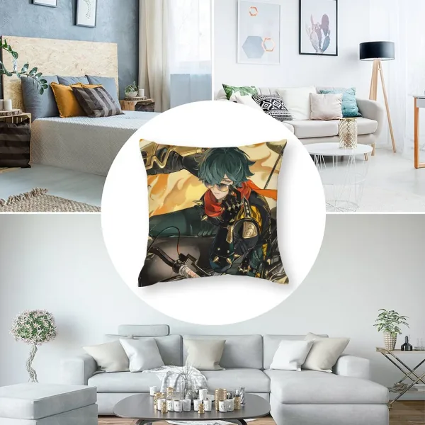Cool Zenless Zone Zero Lighter Game Pillow Case Plush Fabric Soft Double Sided Print Sofa Cushion Cover Throw Pillow Covers — image 4