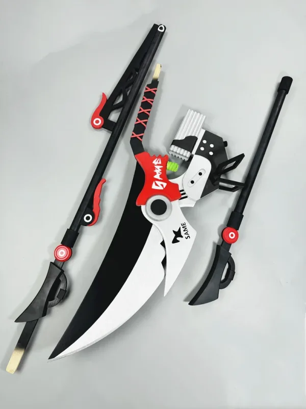 Ellen Joe Weapon Zenless Zone Zero Cosplay Shark Scissors Wooden Props Anime Halloween Party Costumes Masquerade Women Game — image 3