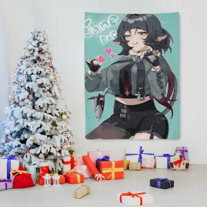 Jane Doe Sex Zenless Zone Zero Tapestry Bedroom Living Bar Garden Outdoor Microfiber Festival Decoration Background Art Banner