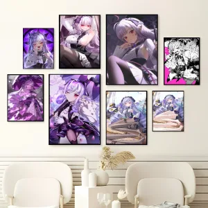 Kawaii Vivian Top Fashion Zenless Zone Zero Poster No Framed Poster Club Paper Poster Wall Art Painting Bedroom Study Stickers