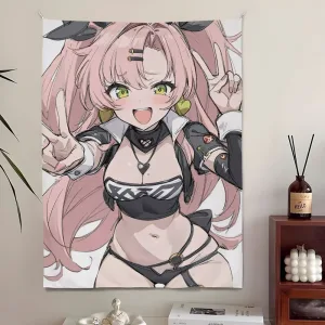 Nicole Demara Zenless Zone Zero Tapestry Bedroom Living Bar Garden Outdoor Microfiber Festival Decoration Background Art Banner