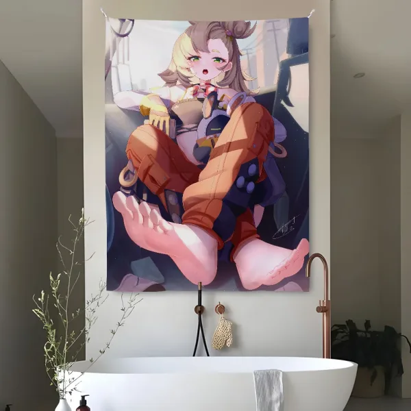 Piper Wheel Zenless Zone Zero Tapestry Bedroom Living Bar Garden Outdoor Microfiber Festival Decoration Background Art Banner — image 4