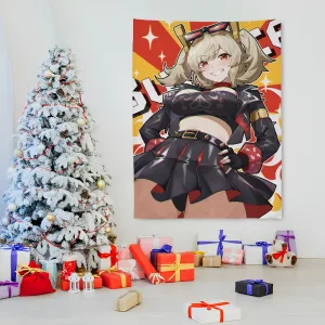 Burnice Sex Zenless Zone Zero Tapestry Bedroom Living Bar Garden Outdoor Microfiber Festival Decoration Background Art Banner