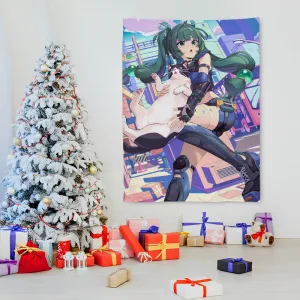 Qingyi Sex Zenless Zone Zero Tapestry Bedroom Living Bar Garden Outdoor Microfiber Festival Decoration Background Art Banner