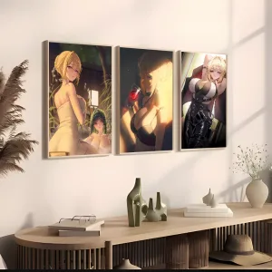 XL Popular Hot Kawaii Evelyn Fashion Zenless Zone Zero Poster Painting Print for Home Living Room Bedroom Decorative Pictures